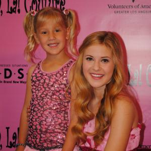 Natalia Stoa and Caroline Sunshine wearing Ooh! LaLa! Couture on the pink carpet at the 3rd Annual Tutus 4 Tots!