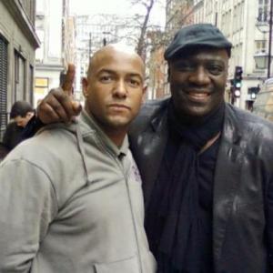 Film Producer Martin J Thomas left with Hollywood actor Adewale Akinnuoye Agbaje Right in London
