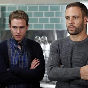 Still of Iain De Caestecker and Nick Blood in Agents of SHIELD 2013