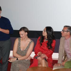 QA after the premiere of THE FAR FLUNG STAR at the Raindance Film Festival London 2013 with cast members from LtoR Christa Engelbrecht Shirley Wong and Garrett Swann