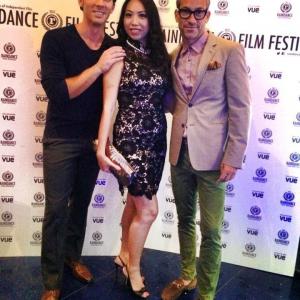 Premiere night with the cast of THE FAR FLUNG STAR at Raindance Film Festival London 2013 with Shirley Wong and Garrett Swann