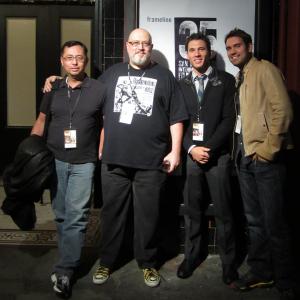 World premier of BITE MARKS at FRAMELINE FILM FESTIVAL in San Francisco, CA June 2011 with Co-Producer Cliff Van Koppenhagen (LT), Writer/Director Mark Bessenger (MD-LT), Co-star Benjamin Lutz (RT).