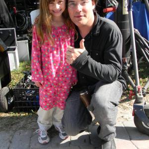 With Director Alex Zamm on the set of Tooth Fairy 2