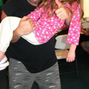 Sydney with Larry the Cable Guy on the set of Tooth Fairy 22011