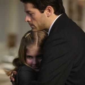 Still of Misha Collins and Sydney Imbeau in Supernatural 2005