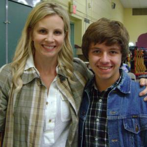 Austin working on the set of Parenthood - Guest Star Role of Louis.