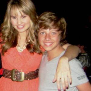 Austin with Debby Ryan on the set of Suite Life on Deck
