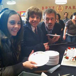 Austins Surprise 13th Birthday Party on the set of House MD with Hugh Laurie