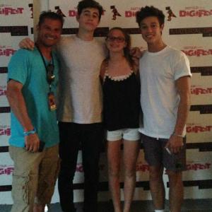Jerry Lobrow at DigiFest NYC with Cameron Dallas Olivia  Nash Grier