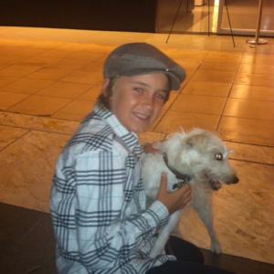 Keegan Boos and Cosmo Arthur the Dog from Beginners