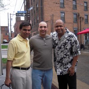 Director Ravi Godse with actors Dave Petti and Rondell Sheridan.