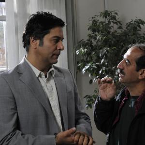 with Hamidreza Peghah in a scene of A Very Close Encounter