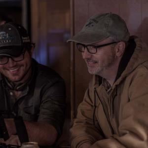 Dan Glaser and Jon Wanzek on the set of Valley of Bones.