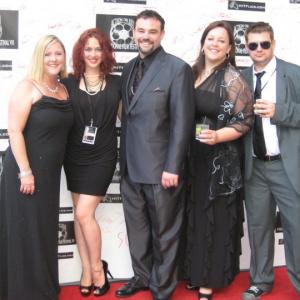 2011 Action on Film International Film Festival Gala. From left: Shelly Deaver-Bybee, Terissa Kelton, Nathan Bybee, Jessica Bybee-Dziedzic, James Christopher
