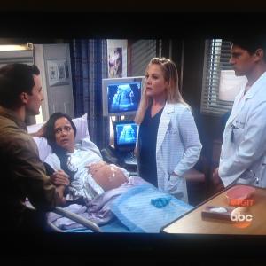 As Emily Jensen on Greys Anatomy Can we start again please? with Jessica Capshaw and Nick DAgostino
