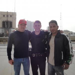 Hans Marrero along side Director Christopher Chulack and actor Ben Mckenzie- Southland