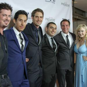Hunter Ives and the cast of Abstraction (2013), premiere night Los Angeles, CA.