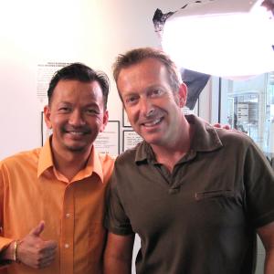 Kevin Trang with Nissan Cars director Roger Bartley