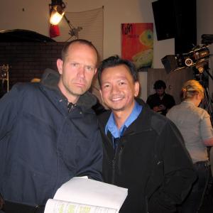 Craig Pietrowiak and Kevin Trang on set of 