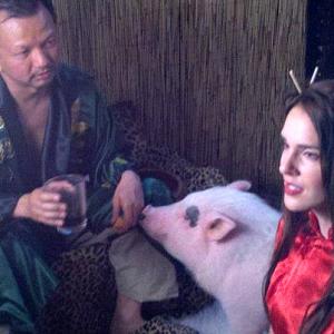 Kevin Trang with Katie Savoy in the jungle of Vietnam