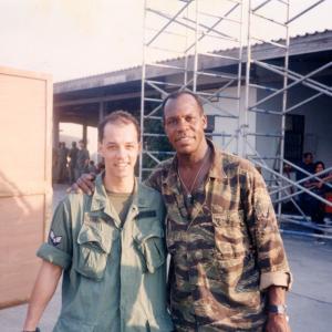 Philippe Deseck with Danny Glover on Operation Dumbo Drop