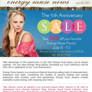 Jewelry Ad for Energy Muse Jewelry