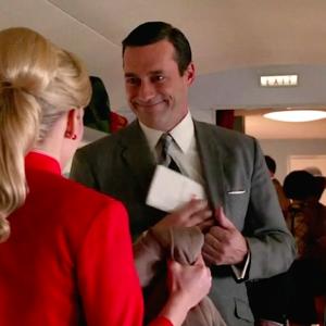 Still of Kirstin Ford and Jon Hamm in Mad Men and Field Trip