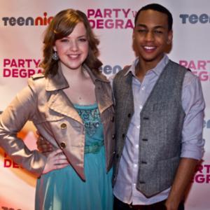Jahmil French and co star Aislinn Paul at New York Degrassi party
