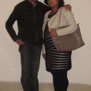 Kaustav Sinha (left) with his sister, Kankana Sinha (right) on the 31st of December, 2012.