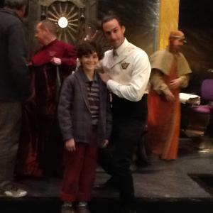 David Mazouz with Joseph Fiennes on The Games Maker