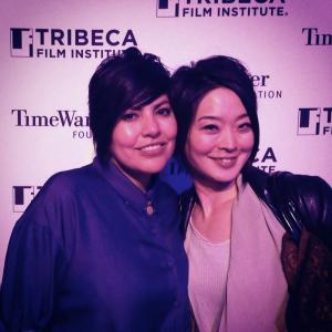 Director Violeta Ayala and Make Up Artist Akiyo Koyama at the Tribeca Film Institute closing party