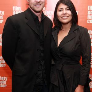 LR Directors Daniel Fallshaw and Violeta Ayala attend the opening night of the 18th annual New York African Film Festival at Walter Reade Theater on April 6 2011 in New York City