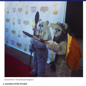 Stone Eisenmann & HannaH Eisenmann on the Red Carpet at the 2013 Saturn Awards. (They are the Ewoks everyone is talking about)