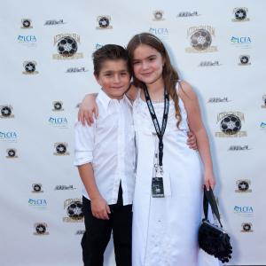 HannaH Eisenmann & Stone Eisenmann on the Red Carpet For the Lung Cancer Foundation of America Charity event / Premiere of their SWAN ..ONE MAN'S JOURNEY starring with the cast of Criminal Minds