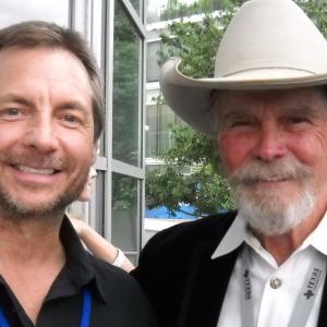 Lance Eakright with Buck Taylor at the screening of Legend of Hells Gate