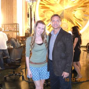 Lance Eakright with the beautiful Kayla Carlyle on the set of 