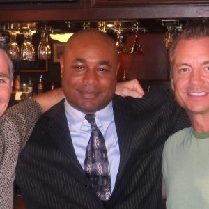 On the set of Pros  Cons l to r actors Earl Browning III Paul Freeman and Lance Oct 2009