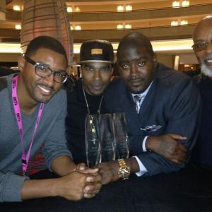 Alton Glass, Alton Weaver II, Oliver W. Ottley III and actor Keith Robinson's father at the 2014 Bronze Lens Film Festival.