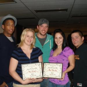 Picture with cast of Nesbit after winning Best Acting and Best Directing in Horror Fest