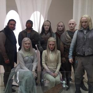 Andrew Zachar, Tony Curran, Jamie Murray and Amy Forsyth on set for Defiance (2015)