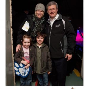 Valin, Mom and Sis meet the Prime Minister of Canada back stage at the 2011 Canada Winter Games. Mom was the co-director of the ceremonies.