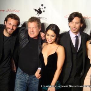 Private screening of Gimme Shelter a Ronald Kraus (nd from right) film. Also pictured: Stars Vanessa Hudgens and Rosario Dawson.
