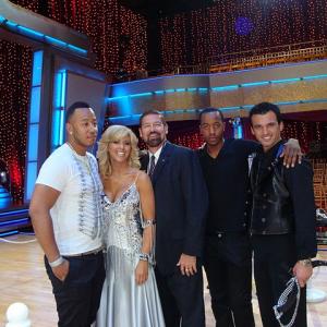 Tourie Escobar, Kate Gosselin (DWTS), George Mc Quade, MAYO PR, Damien Escobar (Nuttin But Stringz) and Tony Dovolani, Gosselin's DWTS partner. Nuttin' But Stringz made Television history as the first instrumental live act ON the show.