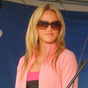 Julie Berman ABC TVs General Hospital kick at the American Cancer Societys Relay for Life Hollywood CA