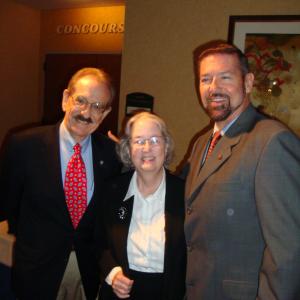 (Left to Right),MAYO Communications clients Economist Jack Kyser, Dr. Nancy Sidhu, LAEDC and Award-Winning Publicist George S. Mc Quade III at the 2010-2011-LAEDC Mid Year Forecast Event. Los Angeles Countys entertainment, tourism and international