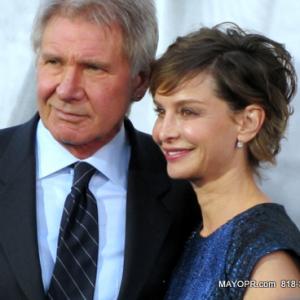 Harrison Ford with Actress wife Calista Flockhart attends 42 the movie premiere night at the TCL Chinese Theater