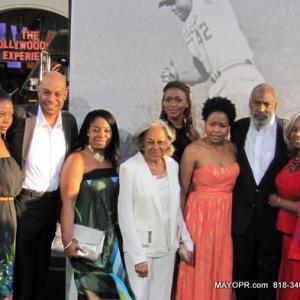 Jackie Robinsons widow Rachel at 90 at 42 movie premiere with family and friends