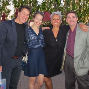 German Actors Tobias Moretti and Paula Beer with their Agent Andrea Lambsdorff and Michael Christaldi at Paramount Studios Hollywood Ca