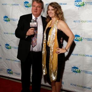 Red Carpet Host Kurt Kelly with Anna Herbert POD Founder, 2nd Annual Charity Benefit Playground of Dreams http://playgroundofdreams.org/