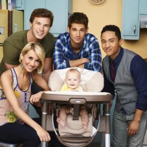 Still of Tahj Mowry Chelsea Kane JeanLuc Bilodeau and Derek Theler in Baby Daddy 2012